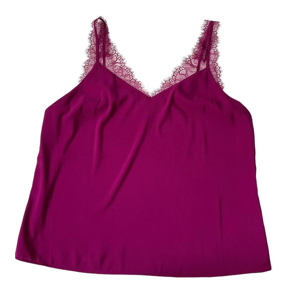 Express Plum Satin Lace Lined Tank Top Women Plus Size 1 | 14-8